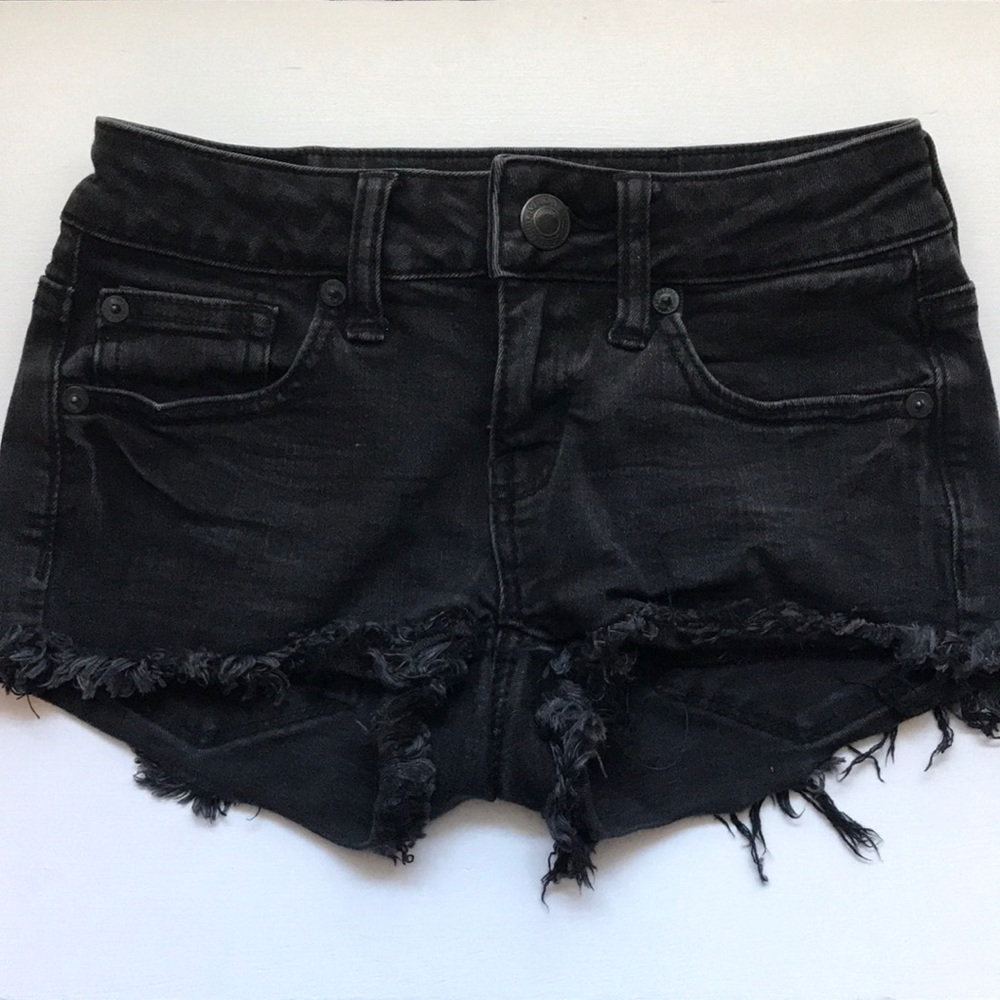 Super Stretch American Eagle Black Jean Shorts